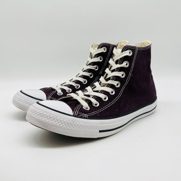 Converse All Star High Tops Womens 9.5 Mens 7.5  in Burgundy - Picture 5 of 14